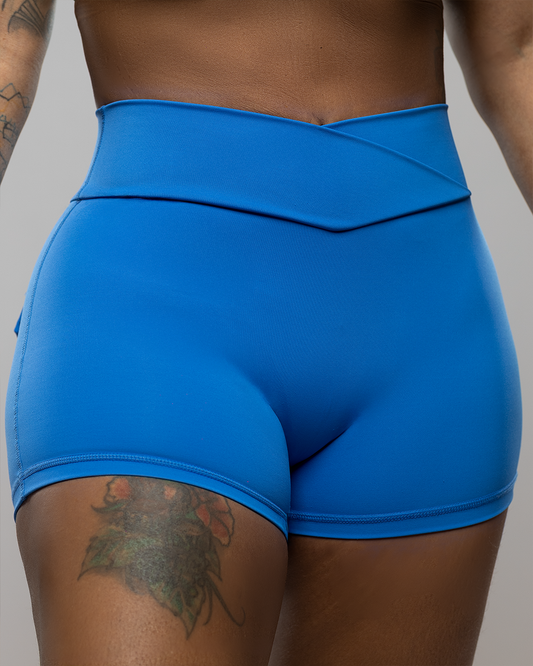 Azure Blue Scrunch Luv Shorts